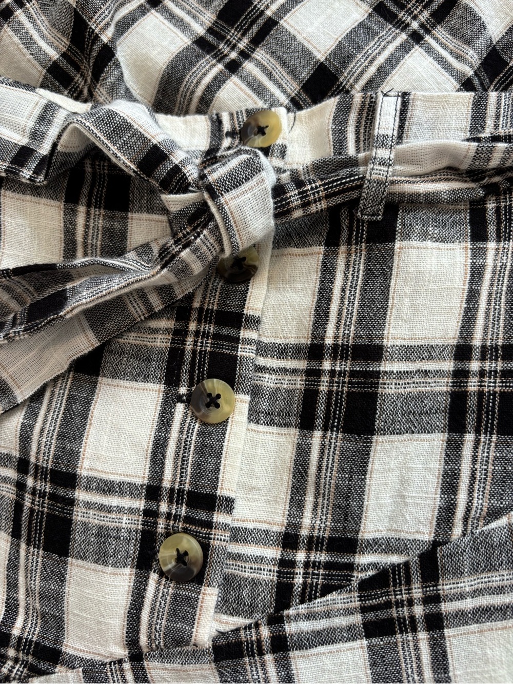 Free People After You Skirt in Black/Ivory Plaid Size S. NWOT - Picture 6 of 8